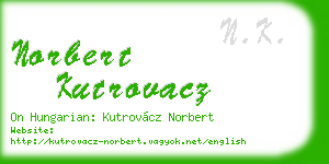 norbert kutrovacz business card